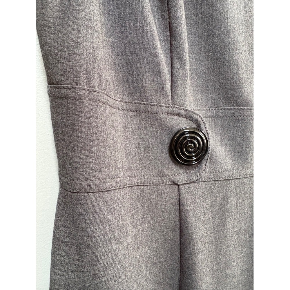 Tahari Arthur S. Levine Gray Sleeveless Sheath Dress Professional Workwear 6 - Picture 3 of 7